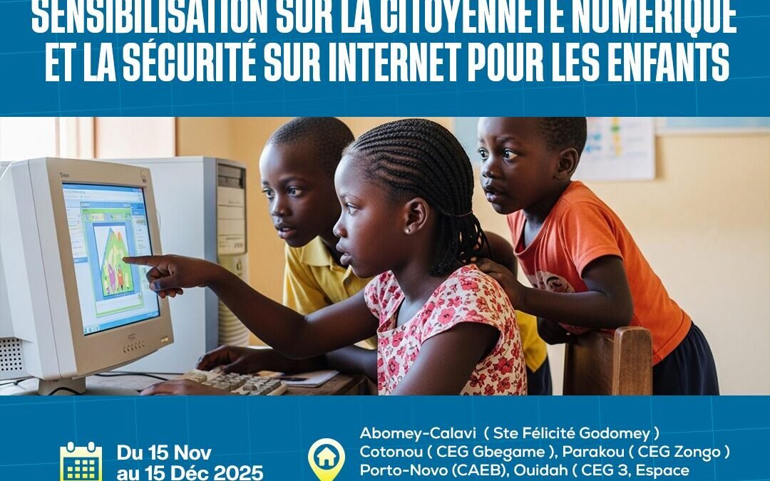Sensibilisation sur la citoyenneté numérique et la sécurité sur internet pour les enfants.