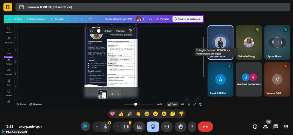 Webinaire CV et portfolio avec Canva