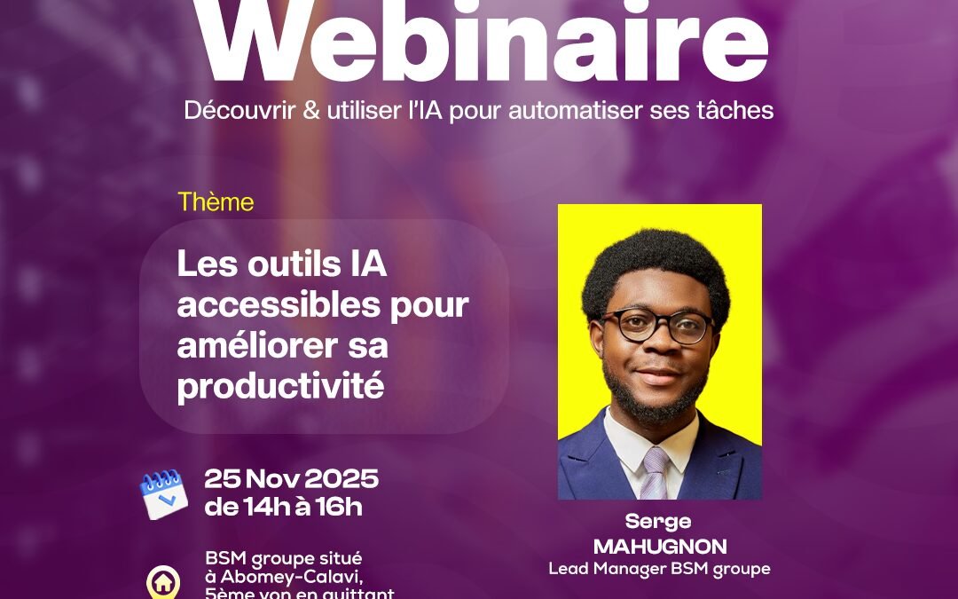 Webinaire – IA accessible pour améliorer sa productivité