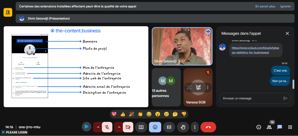 Webinaire sur l’utilisation de WhatsApp Business pour vendre
